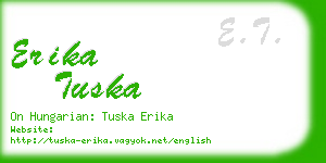erika tuska business card